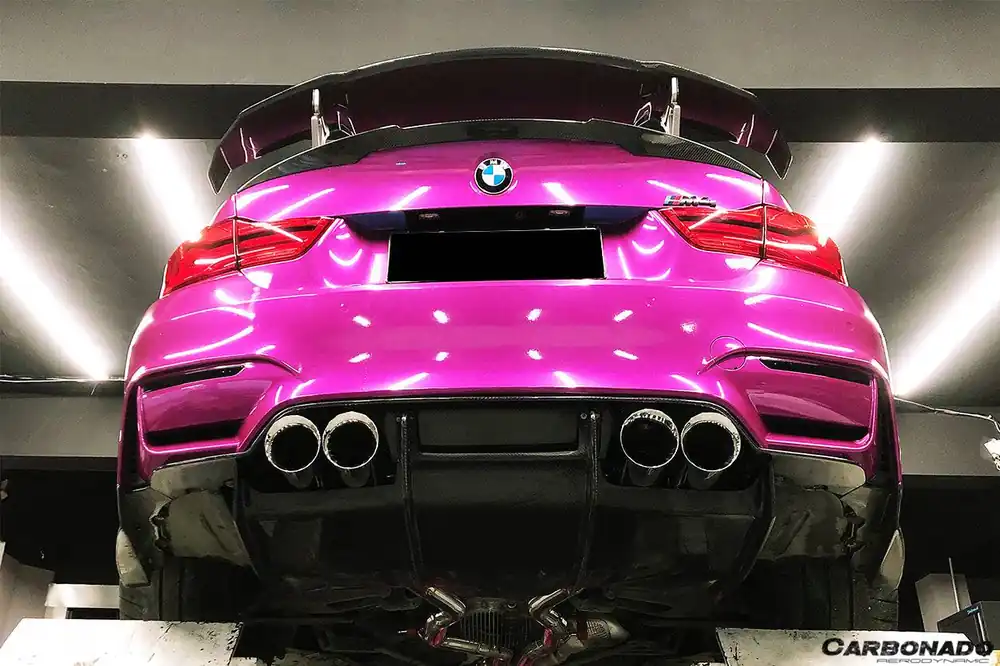 Carbonado 2014-2020 BMW M3 F80 M4 F82 SM Style Carbon Fiber Rear Diffuser and Lip