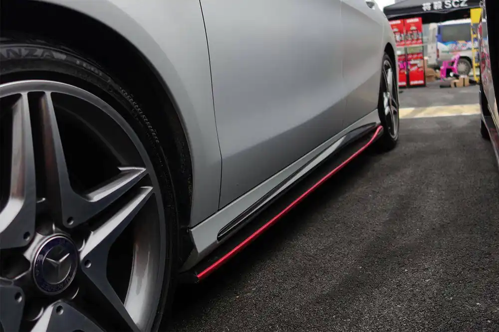 Carbonado 2014-2016 Mercedes Benz W117 CLA Sport CLA45 AMG RZS Style Side Skirts Under Board