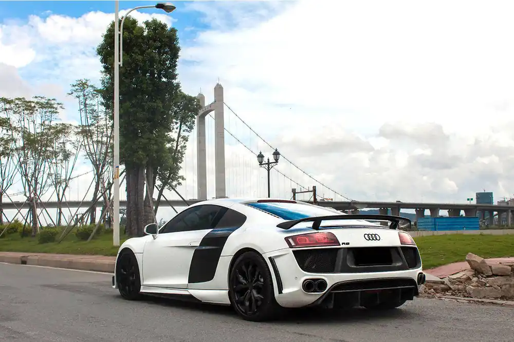 Carbonado 2006-2015 Audi R8 Coupe DPGT Style Carbon Fiber Trunk Spoiler Wing