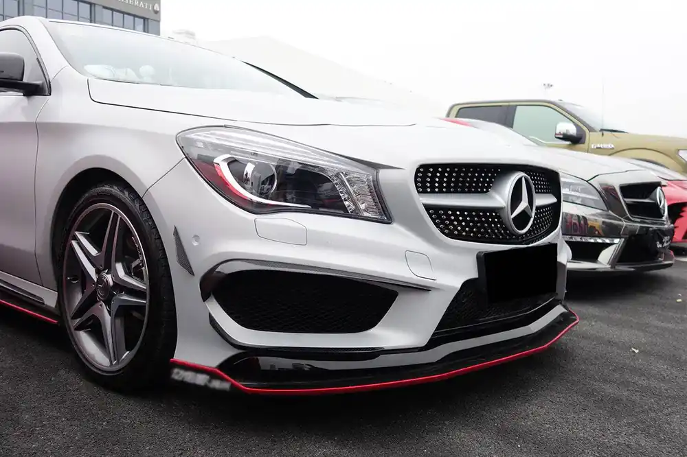 Carbonado 2014-2016 Mercedes Benz W117 CLA Sport CLA45 AMG RZS Style Front Canards