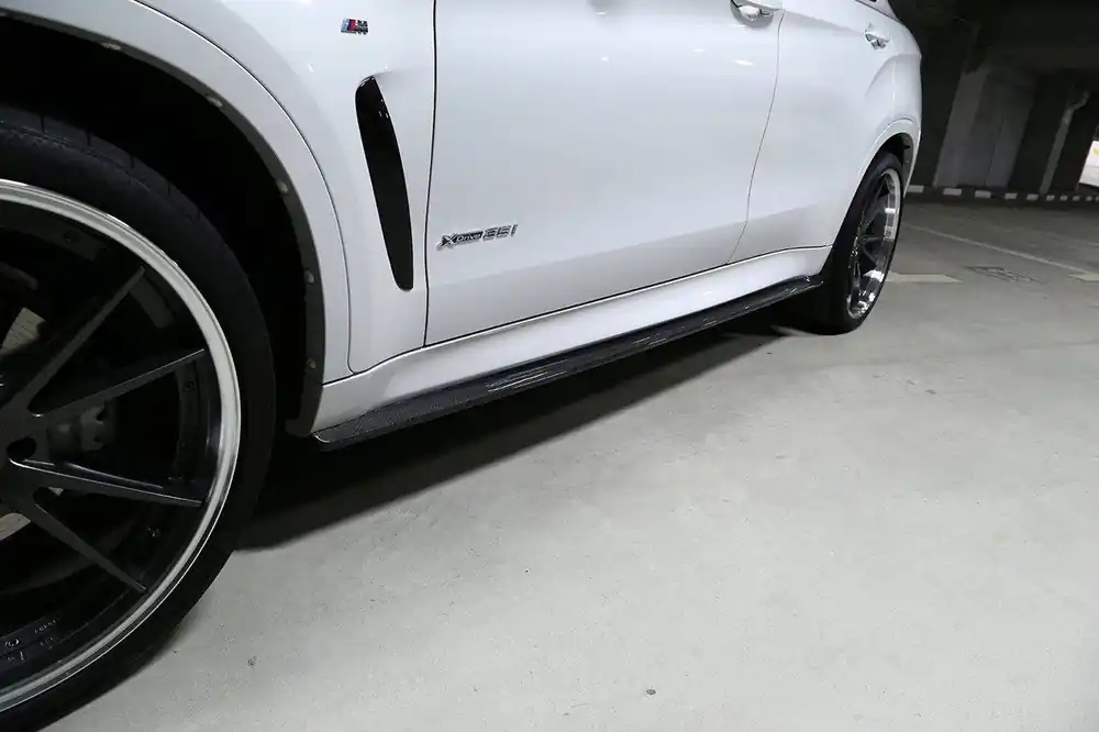 Carbonado 2014-2019 BMW X6 F16 M-TECH 3D Style Carbon Fiber Side Skirts