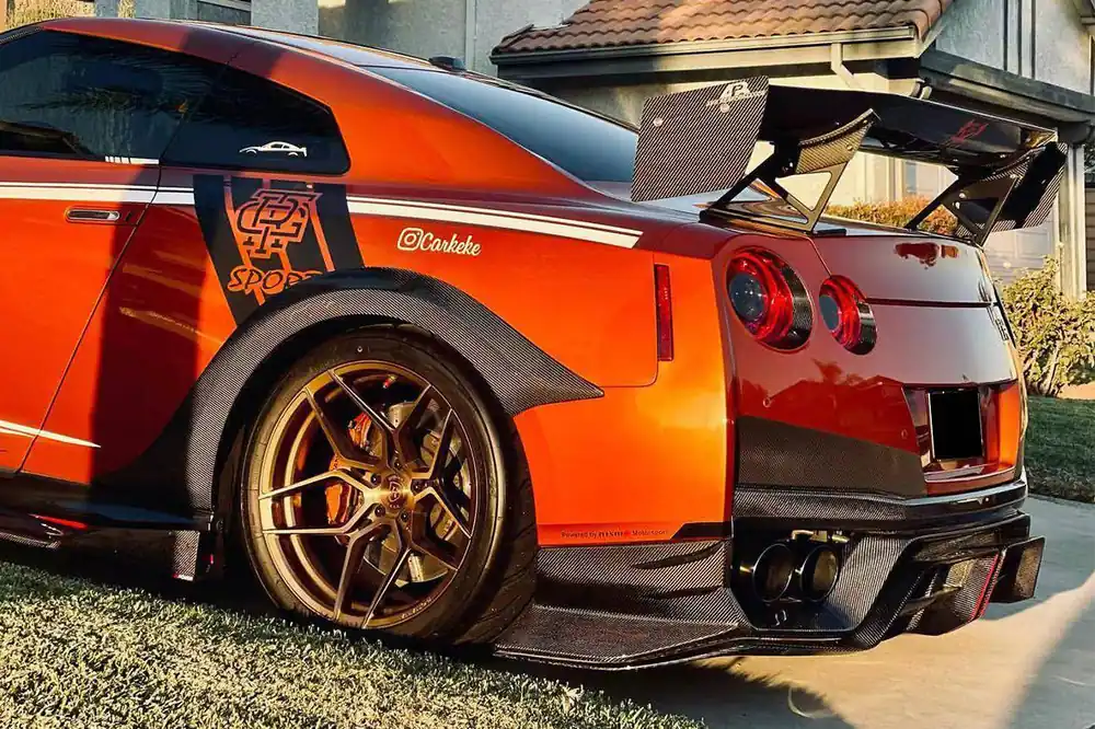 Carbonado 2008-2021 Nissan GTR R35 CBA DBA EBA VA Style Rear Fender Flare