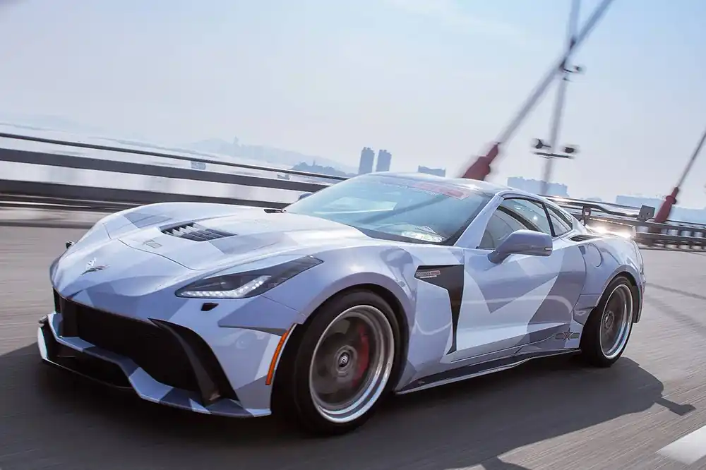 Carbonado 2013-2019 Corvette C7 Stingray APR Style Carbon Fiber Side Skirts Extension