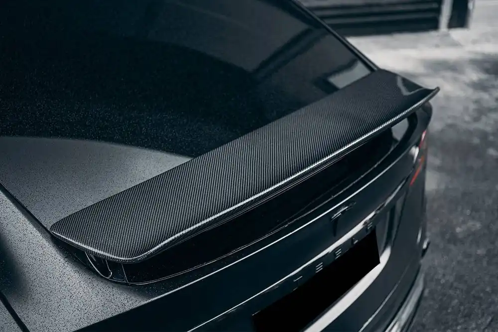 Carbonado 2016-2025 Tesla Model X SUV RZS Style Carbon Fiber Trunk Spoiler