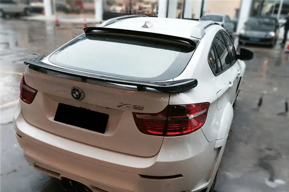 Carbonado 2009-2014 BMW E71 X6 X6M HM Style Carbon Fiber Trunk Spoiler