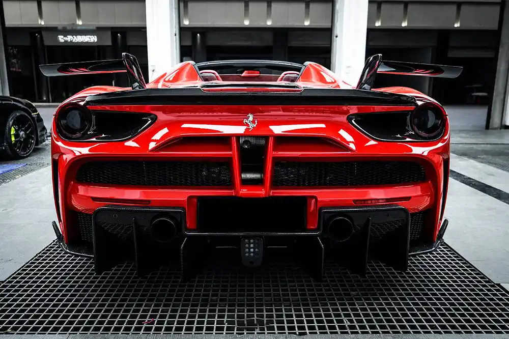 Carbonado 2015-2019 Ferrari 488 GTB & Spider MSY Style Part Carbon Fiber Rear Bumper
