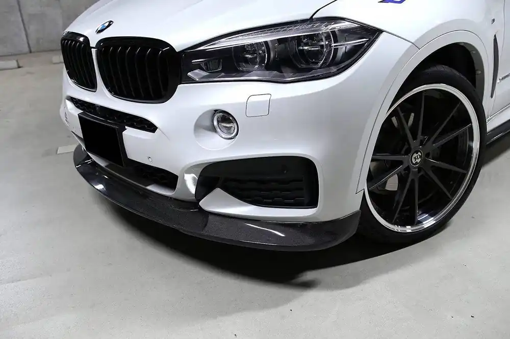 Carbonado 2014-2019 BMW X6 F16 M-TECH 3D Style Carbon Fiber Front Lip