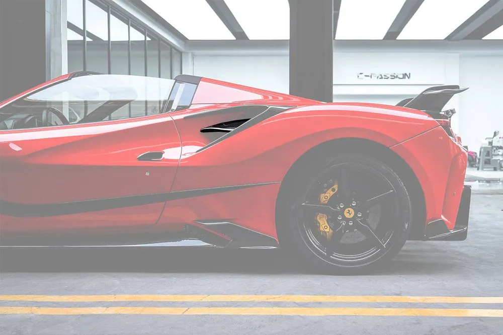 Carbonado 2015-2024 Ferrari 488 GTB Spider And F8 MSY Style Carbon Fiber Side Air Intake Flaps