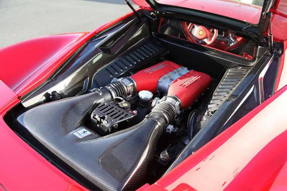 Carbonado 2010-2015 Ferrari 458 Coupe Spider OE Style DRY Carbon Fiber Engine Bay Panels