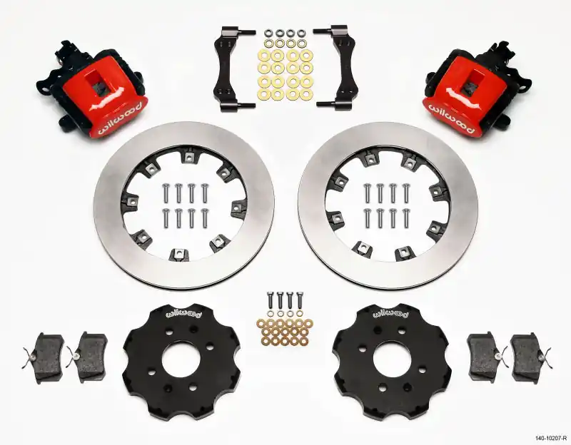 Wilwood Combination Parking Brake Rear Kit 12.19in Red Civic / Integra Disc 2.39 Hub Offset (WIL140-10207-R)