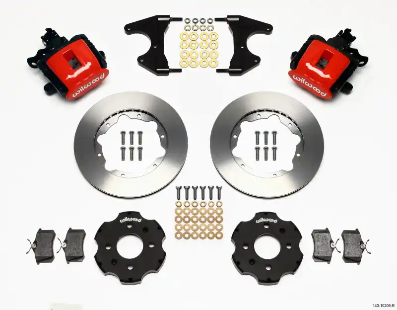 Wilwood Combination Parking Brake Rear Kit 11.00in Red Civic / Integra Drum 2.46 Hub Offset (WIL140-10208-R)