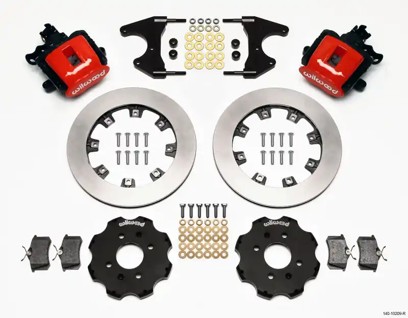 Wilwood Combination Parking Brake Rear Kit 12.19in Red Civic / Integra Drum 2.46 Hub Offset (WIL140-10209-R)
