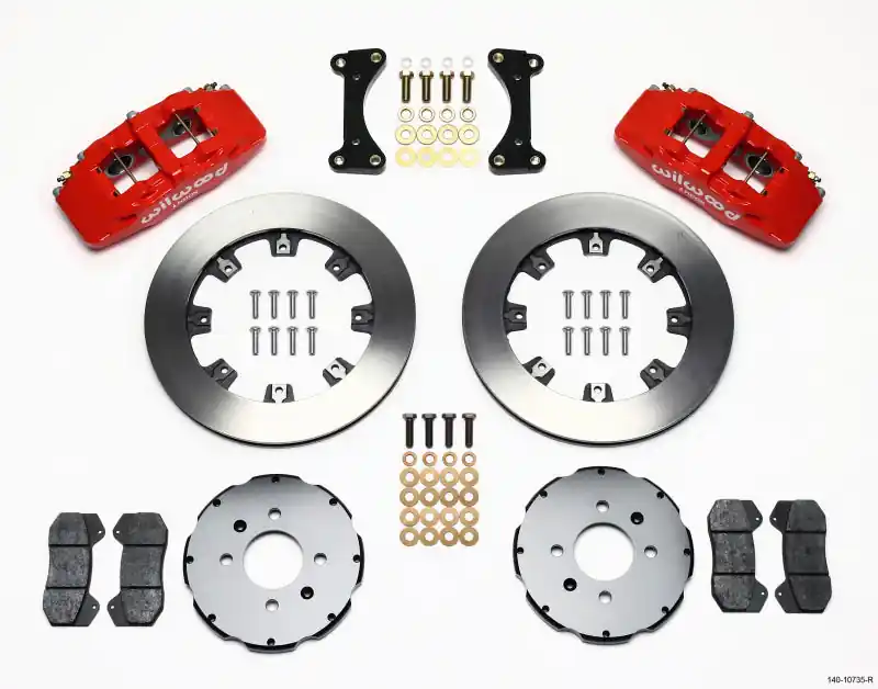 Wilwood Dynapro 6 Front Hat Kit 12.19in Red 94-01 Honda/Acura w/262mm Disc (WIL140-10735-R)