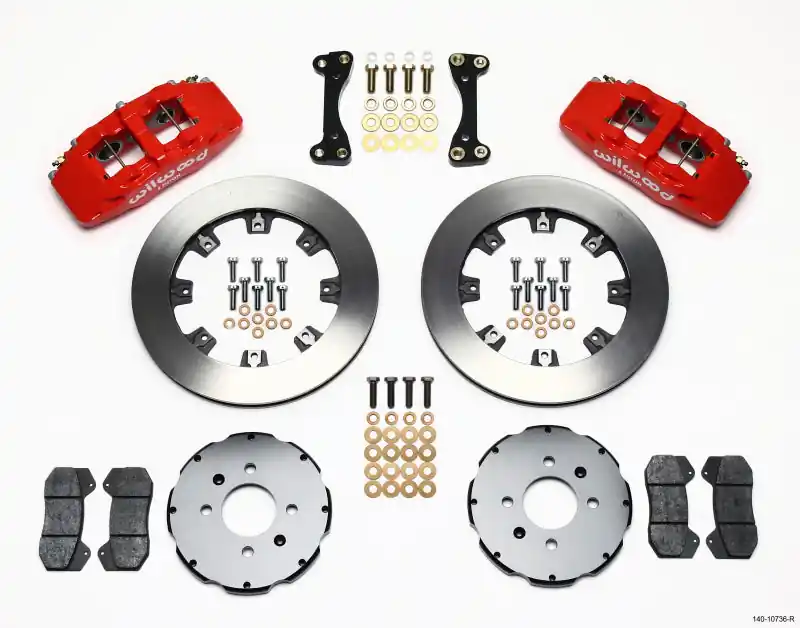 Wilwood Dynapro 6 Front Hat Kit 12.19in Red 90-99 Civic w/240 mm Disc (WIL140-10736-R)