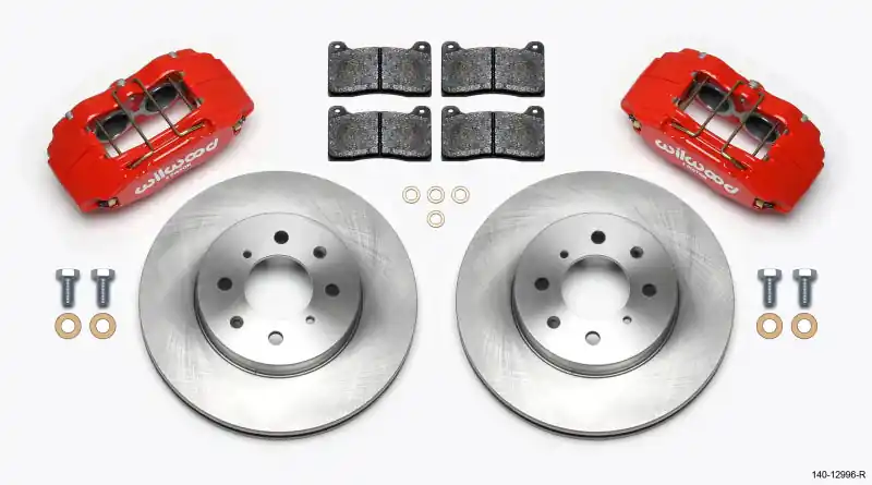 Wilwood DPHA Front Caliper & Rotor Kit Red Honda / Acura w/ 262mm OE Rotor (WIL140-12996-R)