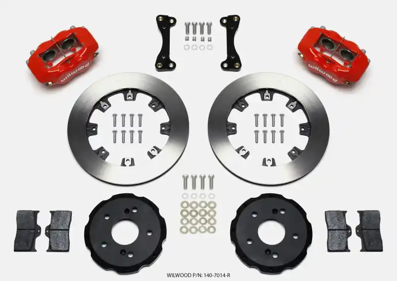 Wilwood Forged Dynalite Front Hat Kit 12.19in Red 02-06 Acura RSX-5 Lug (WIL140-7014-R)