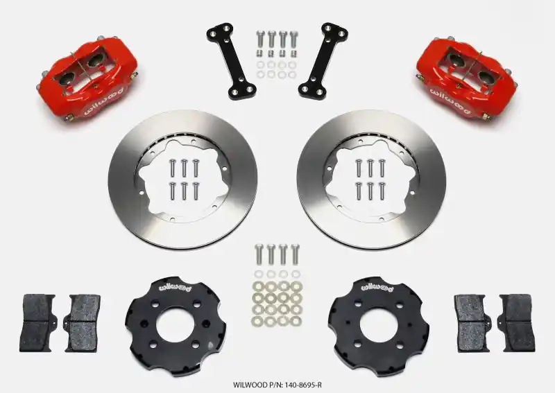 Wilwood Forged Dynalite Front Hat Kit 11.00in Red Integra/Civic w/Fac.240mm Rtr (WIL140-8695-R)