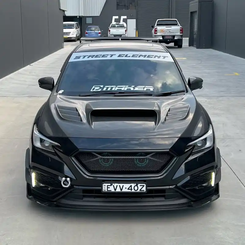 JDMuscle [22-25 WRX] Carbon Fiber V2 Front Bumper Lip