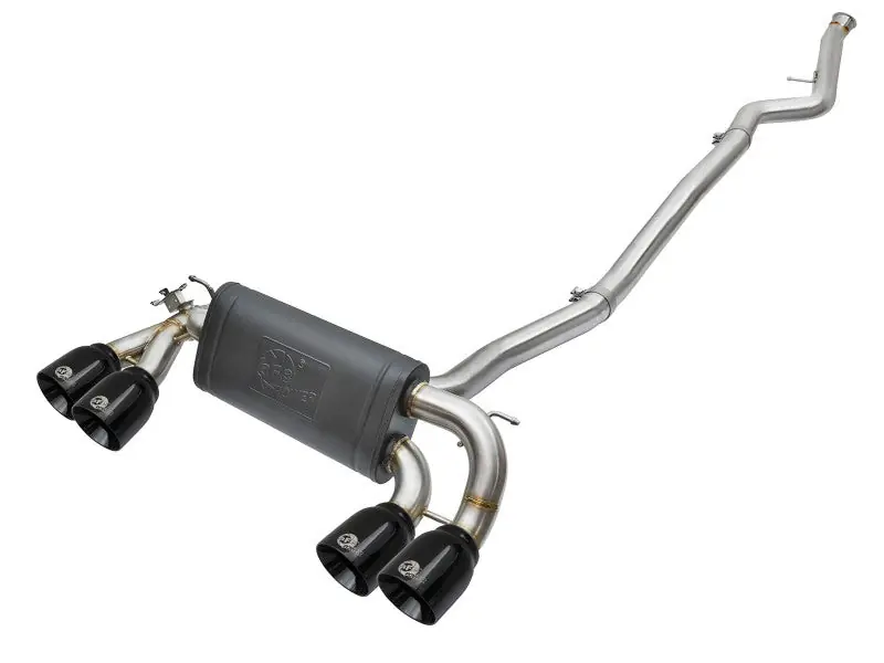 aFe 16-18 BMW M2 L6-3.0L MACH Force-Xp 3in to 2.5in 304 SS Cat-Back Exhaust System-Quad Black Tips (AFE49-36330-1B)