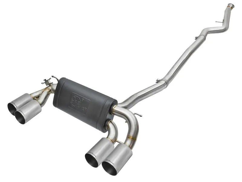 aFe 16-18 BMW M2 L6-3.0L MACH Force-Xp 3in to 2.5in 304 SS Cat-Back Exhaust System-Quad Polish Tips (AFE49-36330-1P)
