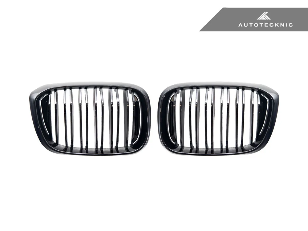 AutoTecknic Dual-Slats Gloss Black Front Grille Set - G01 X3 | G02 X4 Pre-LCI (ATK-BM-0256-DS-GB)