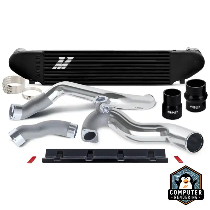 Mishimoto 2024+ Ford Mustang 2.3L EcoBoost Performance Intercooler Kit - Black/Polished (MISMMINT-MUS4-24KBKP)