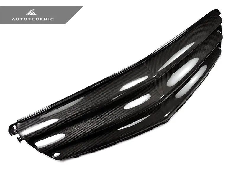 AutoTecknic Replacement Carbon Fiber Front Grille - Mercedes Benz W204 C-Class Sedan (2008-2013) (ATK-MB-0168-CF)