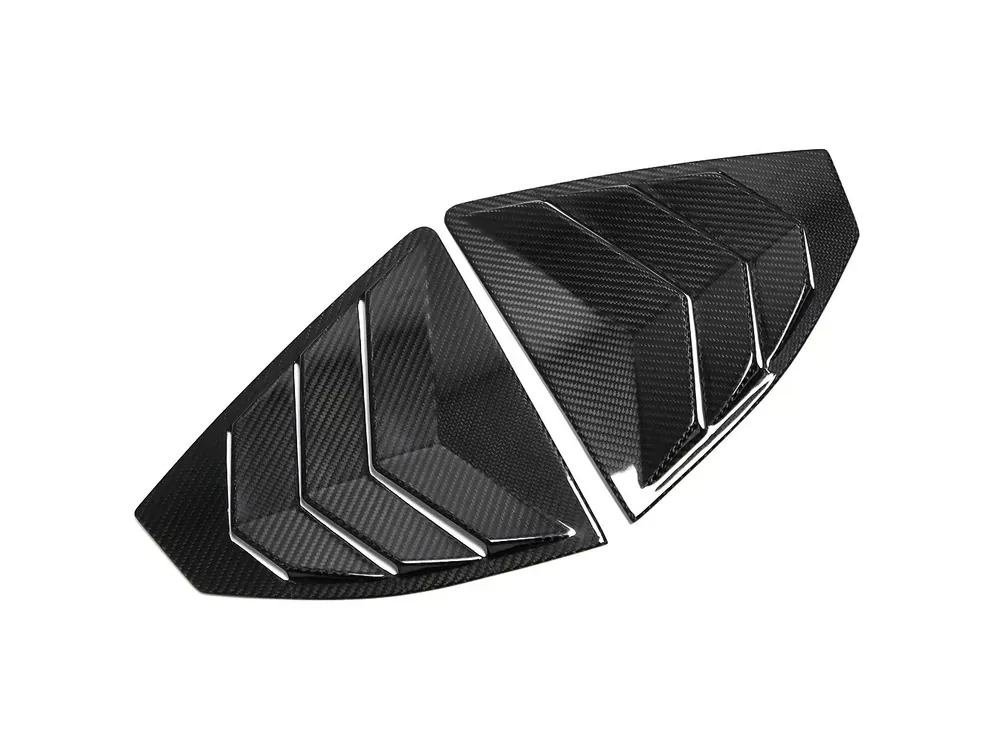 Rexpeed Dry Carbon Rear Window Louver Shutter Covers | 2022+ Subaru WRX VB