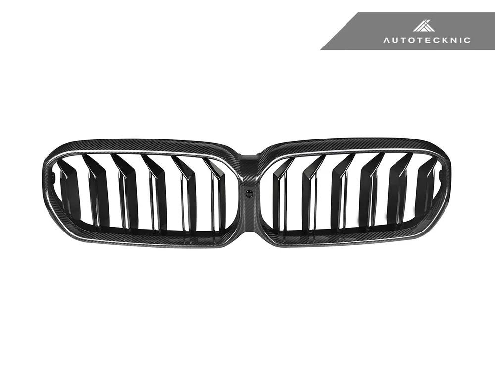 AutoTecknic Dry Carbon Fiber Dual-Slats Front Grilles - G30 5-Series LCI (ATK-BM-0898)