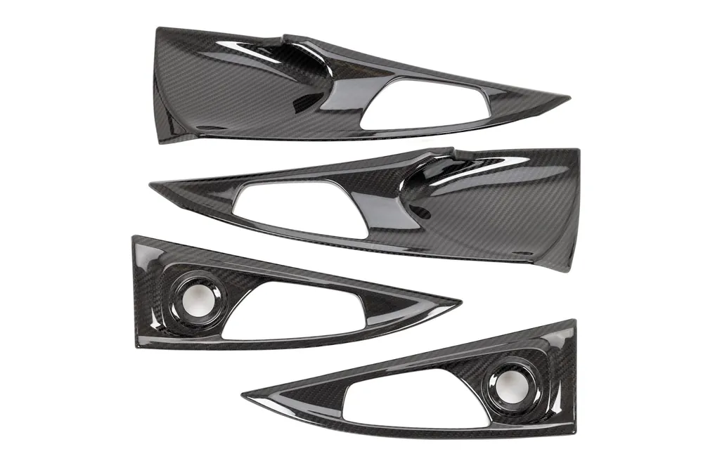 OLM LE Carbon Fiber Interior Door Handle Trim Covers (Full Set) - 2016 - 21 Honda Civic / 2017-21 Honda Civic Type R