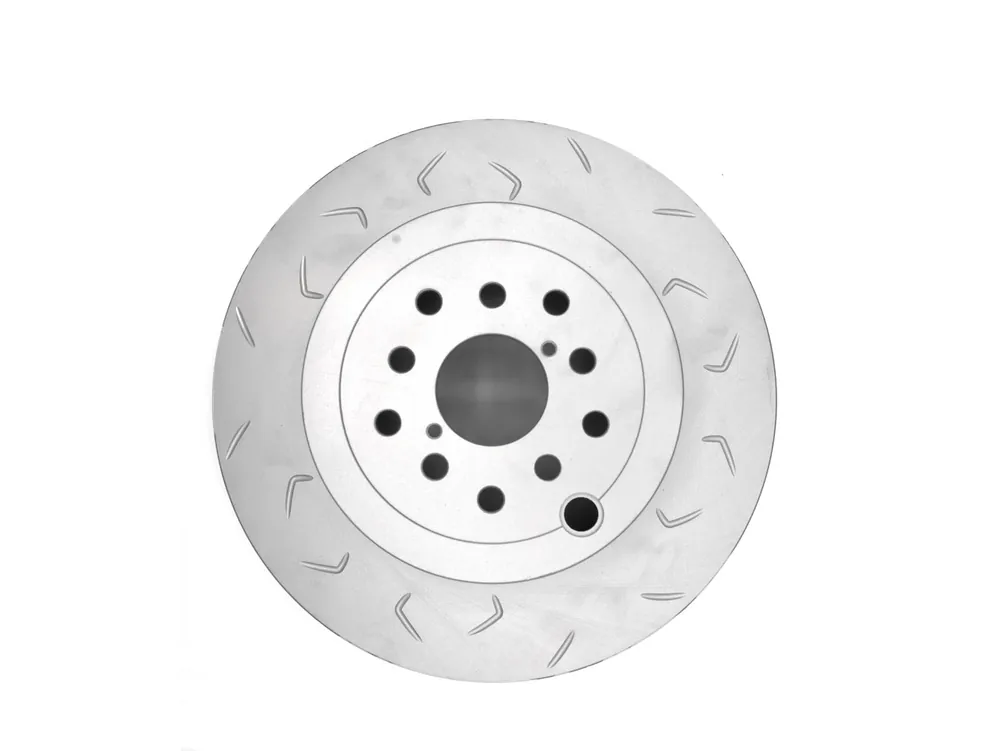 FactionFab Slotted Rear Rotor V2 Dual Drilled 5x100/114 Subaru STI 2018-2021