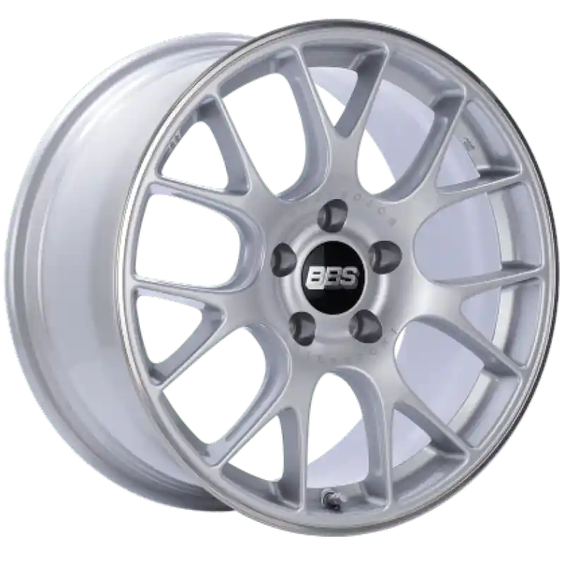 BBS CH-R 19x8.5 5x130 ET51 CB71.6 Brilliant Silver Polished Rim Protector Wheel w/Motorsport Etching