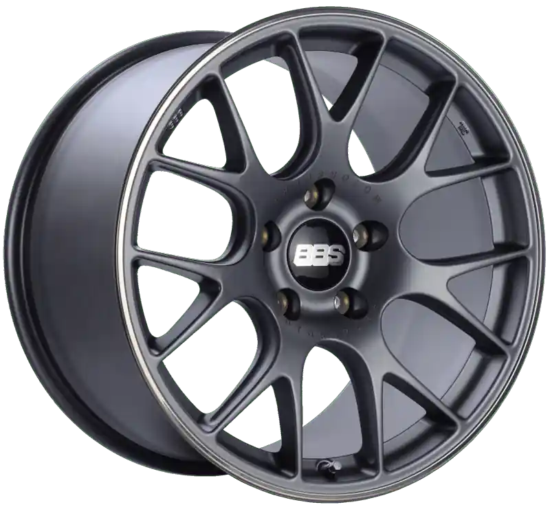 BBS CH-R 19x10 5x130 ET38 CB71.6 Satin Titanium Polished Rim Protector Wheel