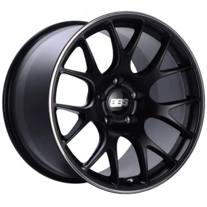 BBS CH-R 20x9 5x112 ET25 CB66.5 Satin Black Polished Rim Protector Wheel