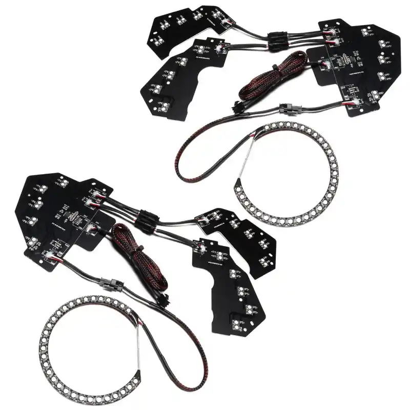 Oracle 18-21 Ford Mustang Dynamic DRL w/ Halo Kit & Sequential Turn Signal - ColorSHIFT