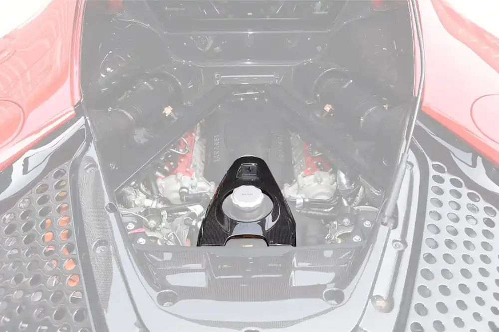 DarwinPRO OE Style Autoclave Carbon Fiber Coolant Tank Cover Replacement | 2020-UP Ferrari SF90 Stradale