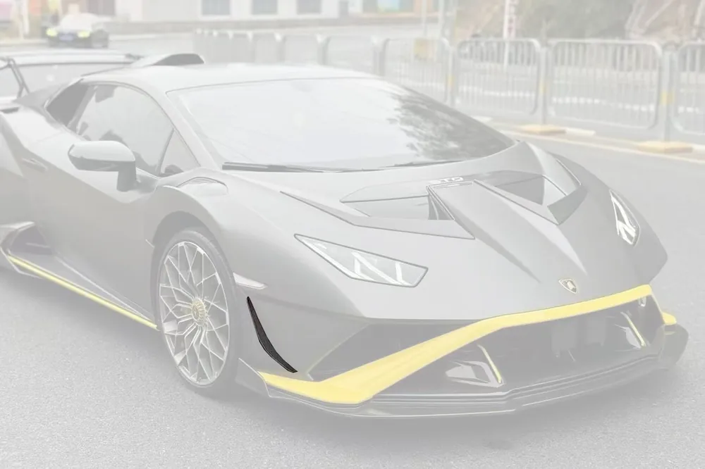 Carbonado Aero Autoclave Carbon Fiber Front Bumper Canards | 2021-2024 Lamborghini Huracan STO