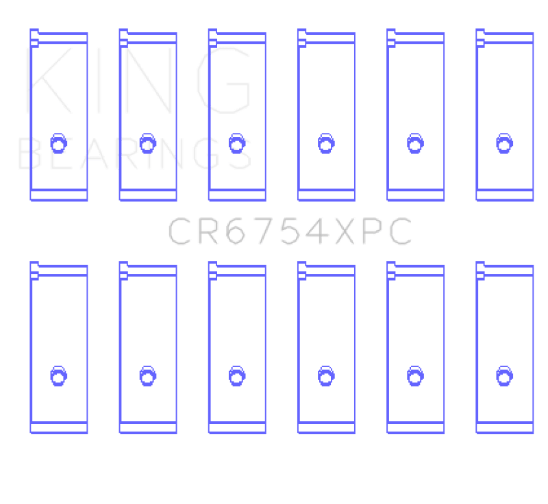 King Engine Bearings Toyota/Lexus 2JZGE/2JZGTE 3.0L (Size 0.25mm) Coated Performance Rod Bearing Set