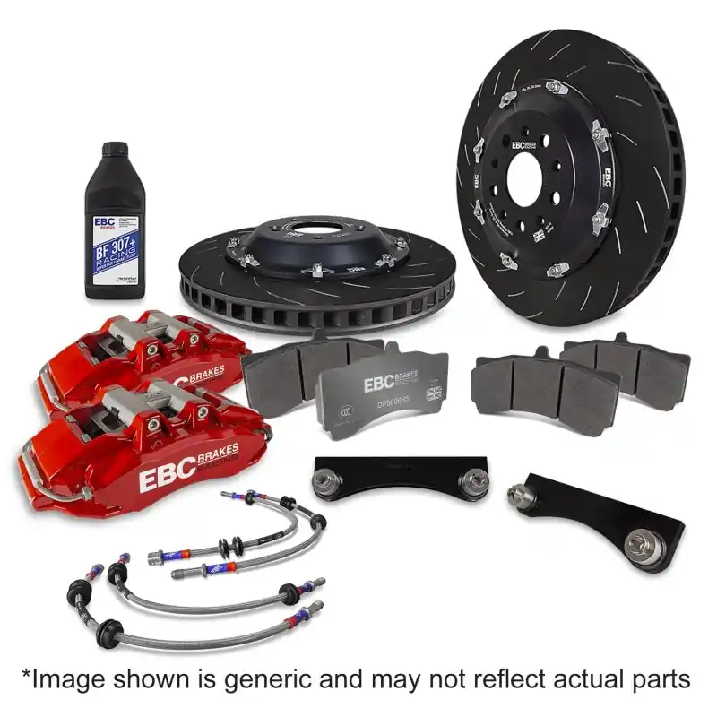 EBC Racing 08-21 Nissan 370Z Red Apollo-6 Calipers 355mm Rotors Front Big Brake Kit