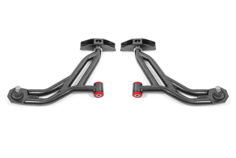BMR 10-14 Ford Mustang Adj. Lower A-Arms Delrin/Rod End w/ 19mm STD. Ball Joint - Black Hammertone