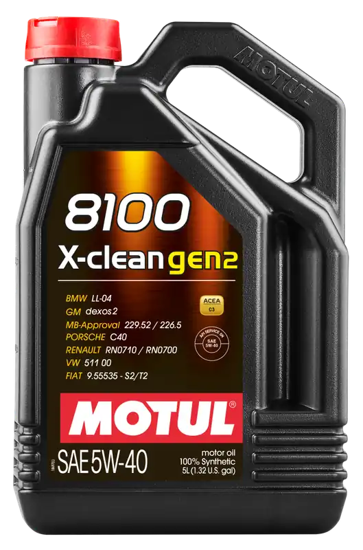 Motul 5L Synthetic Engine Oil 8100 X-CLEAN Gen 2 5W40- CASE OF 4 (20L TOTAL)