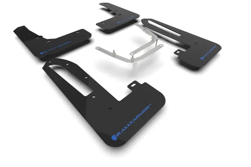 Rally Armor 23-26 Honda Civic Type R Black Mud Flap Light Blue Logo
