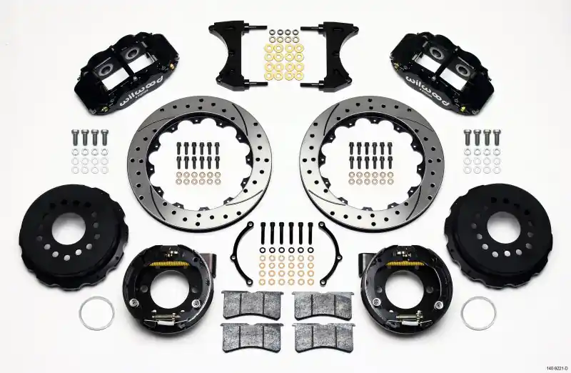 Wilwood Narrow Superlite 4R Rear P-Brk Kit 12.88in Drilled 2005-2014 Mustang