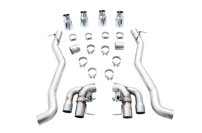 AWE Tuning 18-19 BMW M5 (F90) 4.4T AWD SwitchPath Axle-Back Exhaust - Chrome Silver Tips