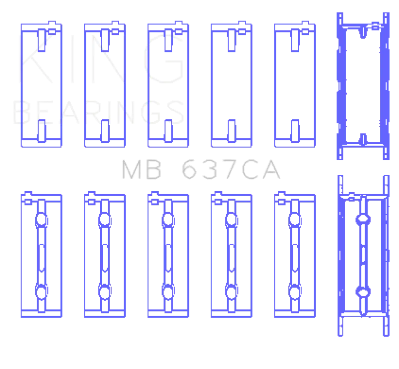 King Engine Bearings BMW S85B50A Main Bearing Set