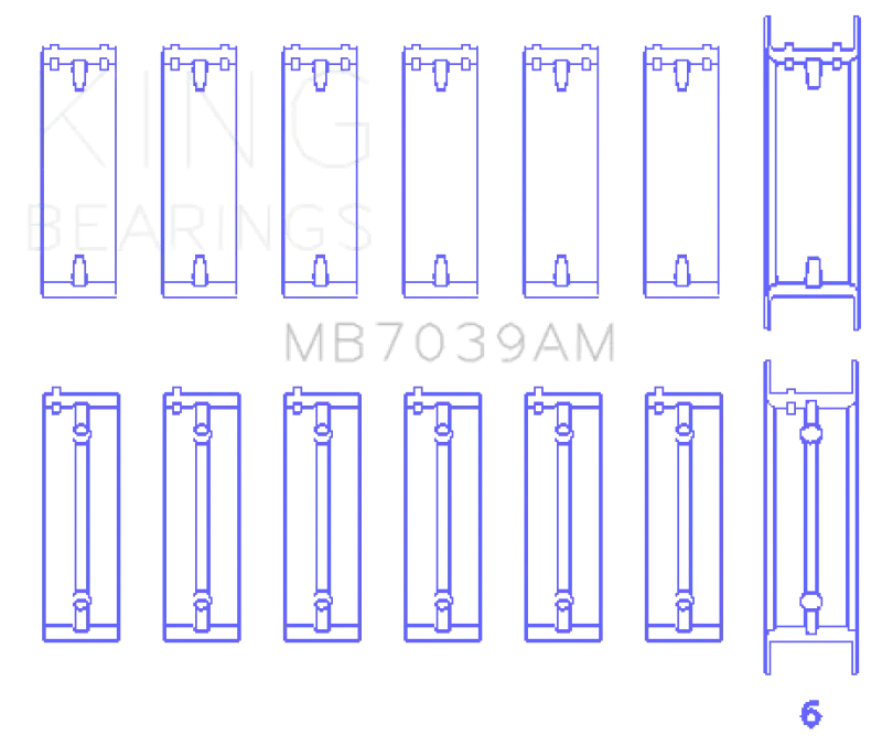 King Engine Bearings BMW M51/M57 Main Bearing Set - Size STD