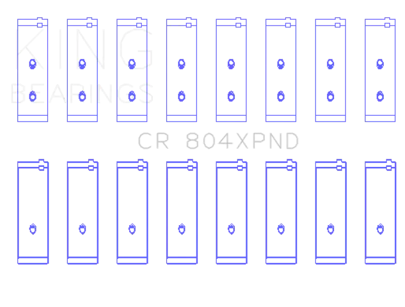 King Engine Bearings Ford 260Ci 289Ci 302 5.0L Windsor (Size STDX) Connecting Rod Bearing Set