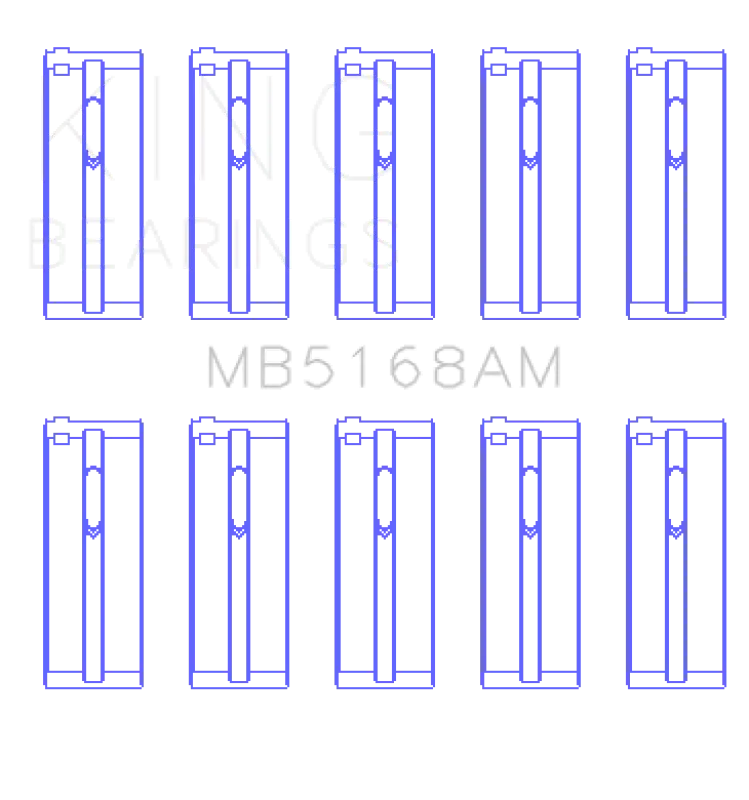 King Engine Bearings Honda F22B/H22A (Size +0.75mm) Main Bearing Set
