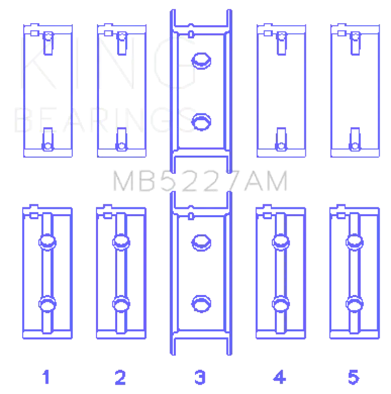 King Engine Bearings Mitsubishi 4G63/4G63T (92) (Size +0.75mm) Main Bearing Set