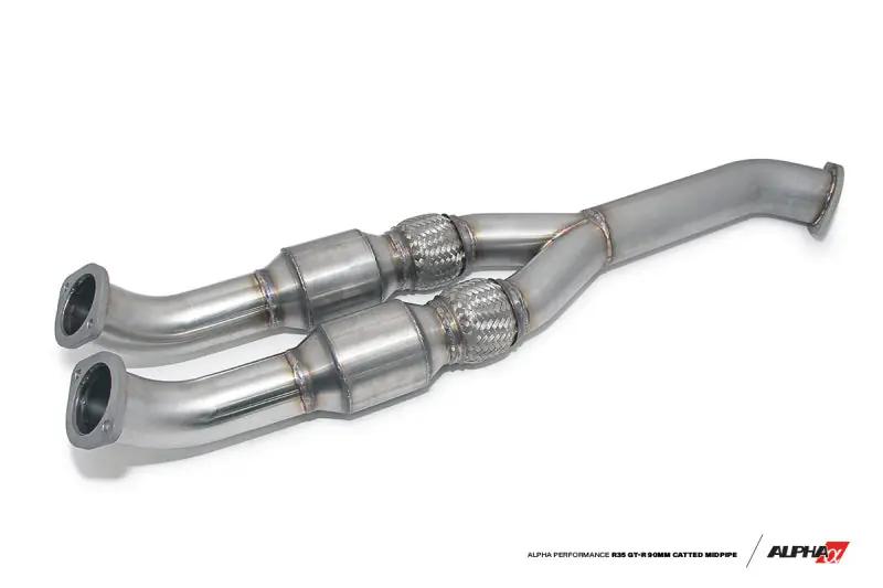 AMS Performance 2009+ Nissan GT-R R35 Alpha 90mm Midpipe w/GESI Cats - 90mm Exit